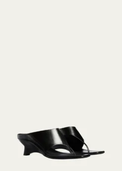 Khaite55mm Marlow Leather Thong Mules