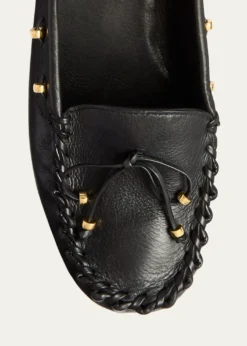 Khaite45mm Milly Leather Moccasin Pumps