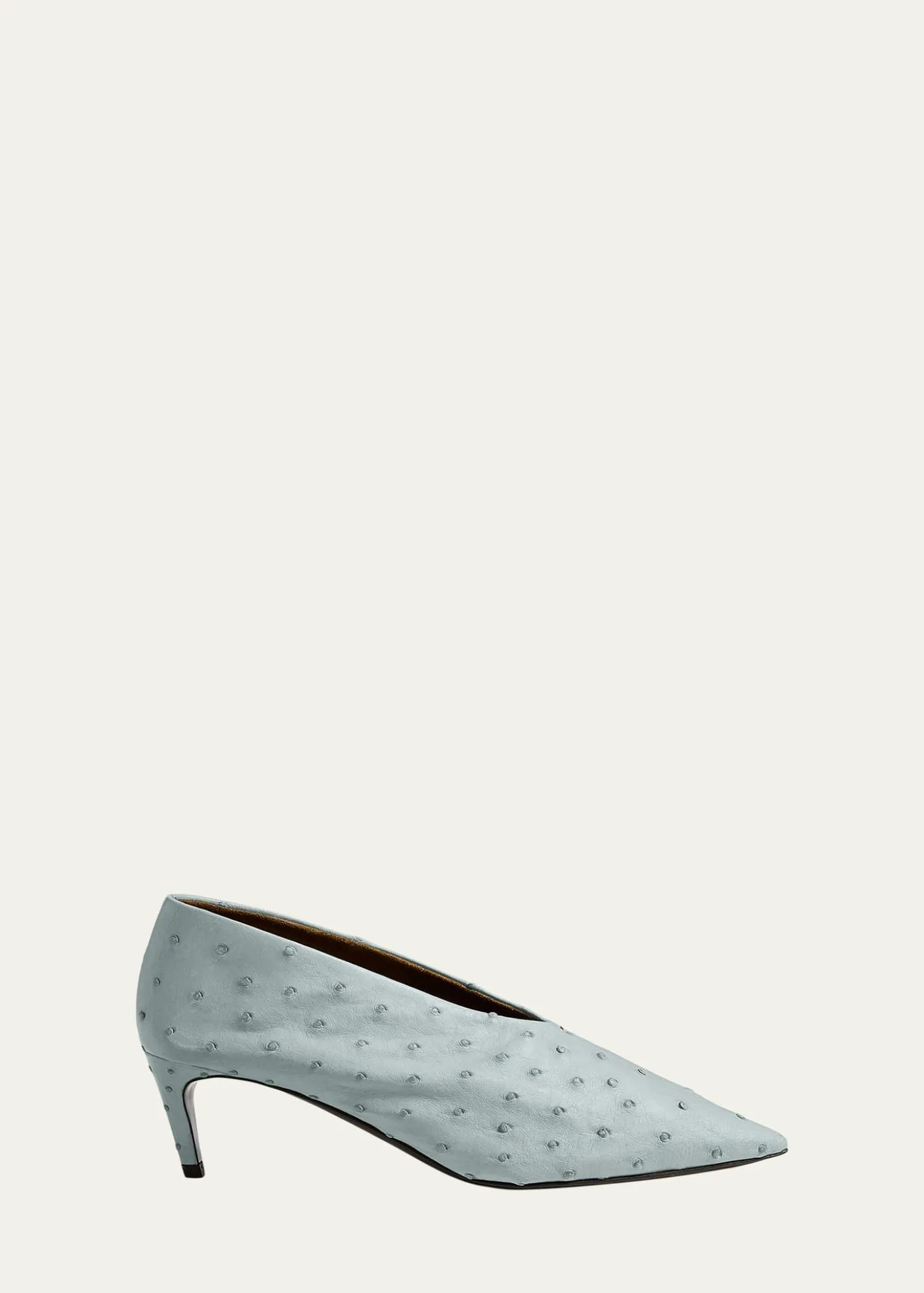 Khaite50mm Miriam Ostrich-Effect Leather Pumps