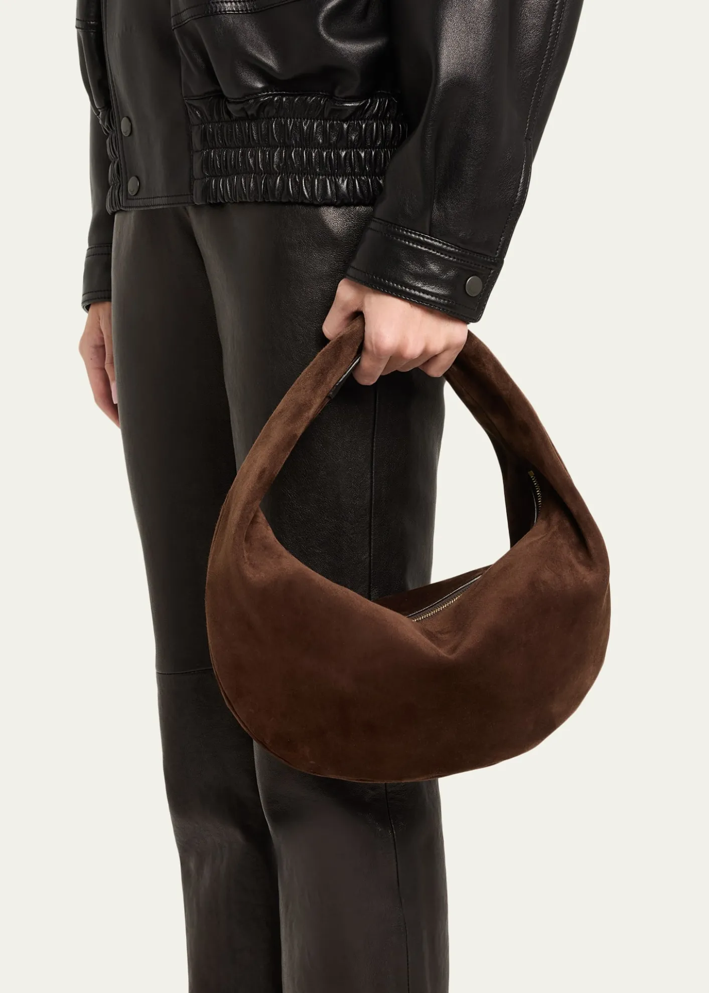 KhaiteOlivia Medium Suede Hobo Bag