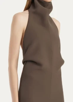 KhaiteRoxanne Draped Halter Backless Midi Dress