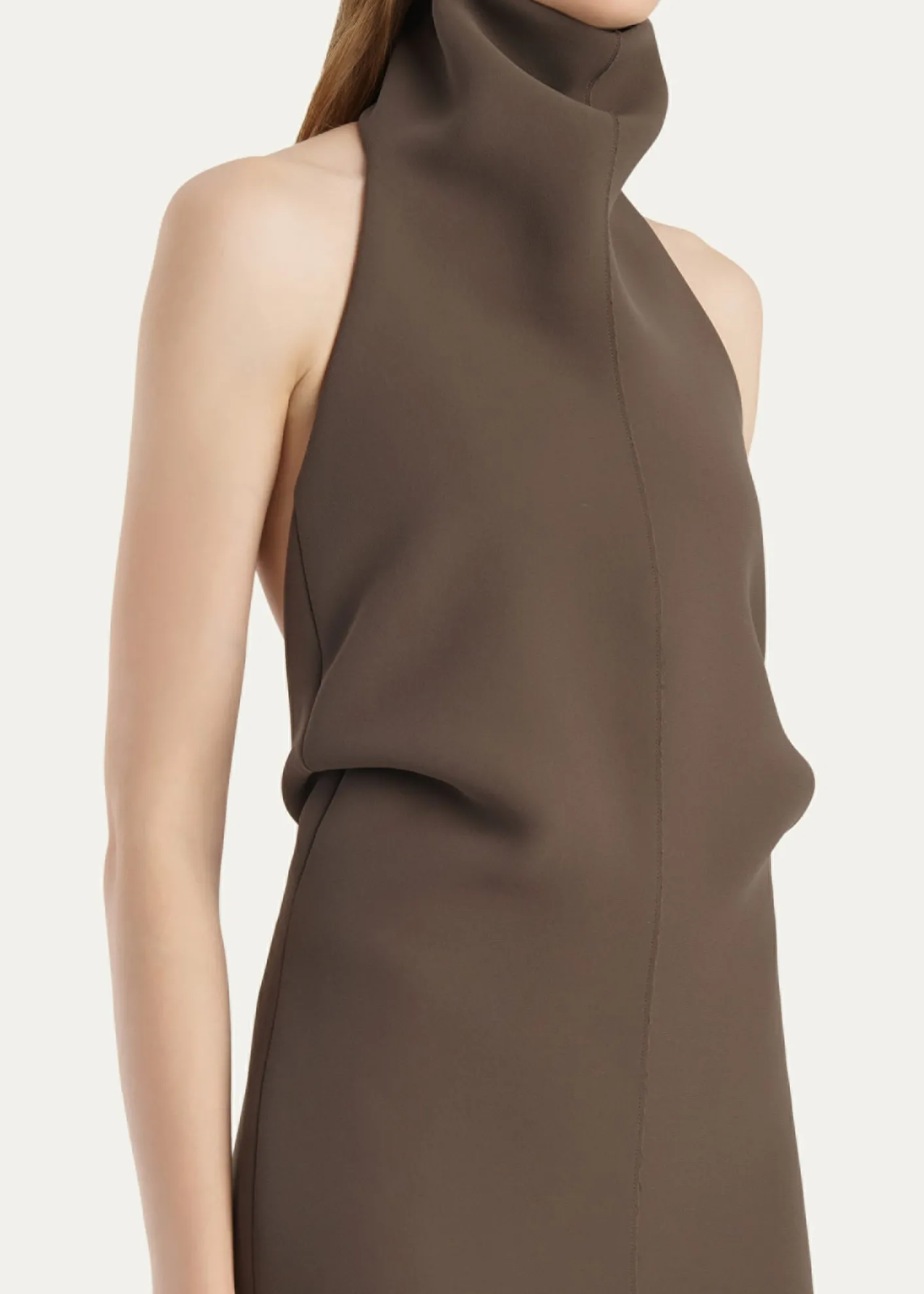 KhaiteRoxanne Draped Halter Backless Midi Dress