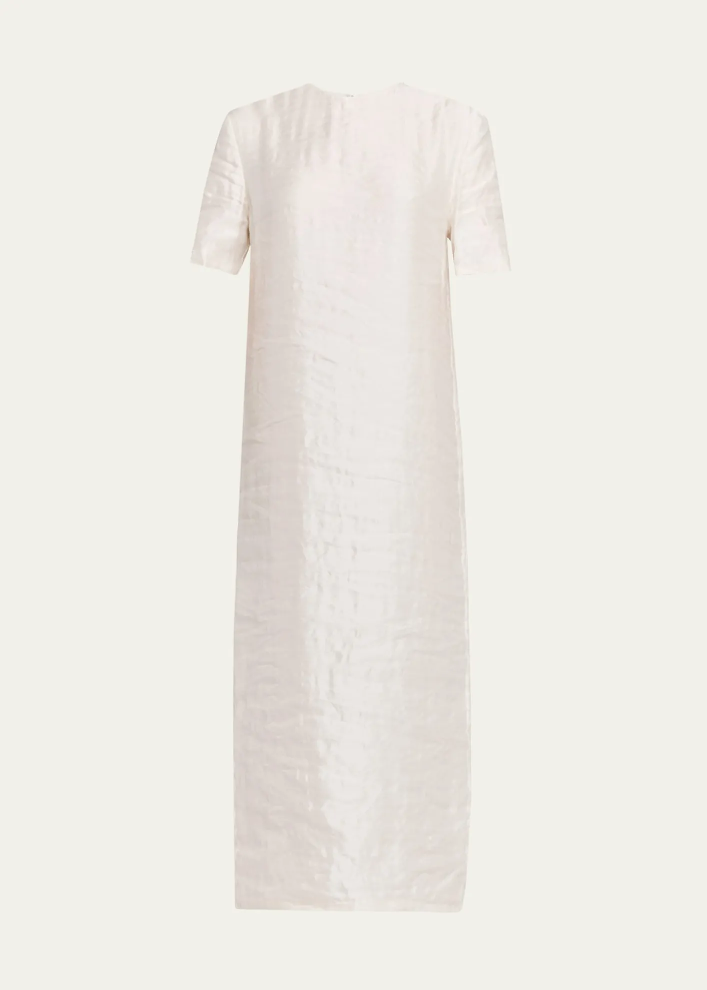 KhaiteWebber Short-Sleeve Crinkled Maxi Dress