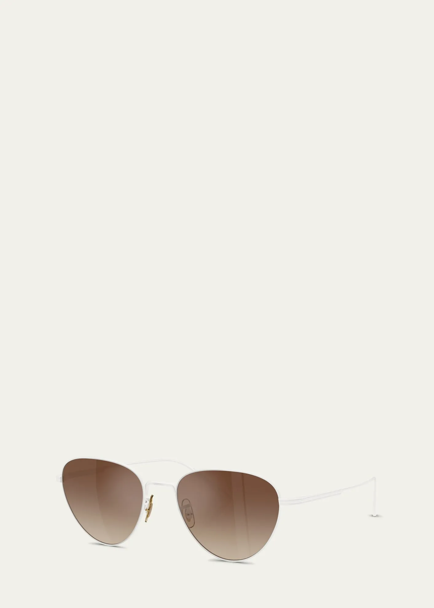 KHAITE x Oliver Peoples1991C Steel Aviator Sunglasses