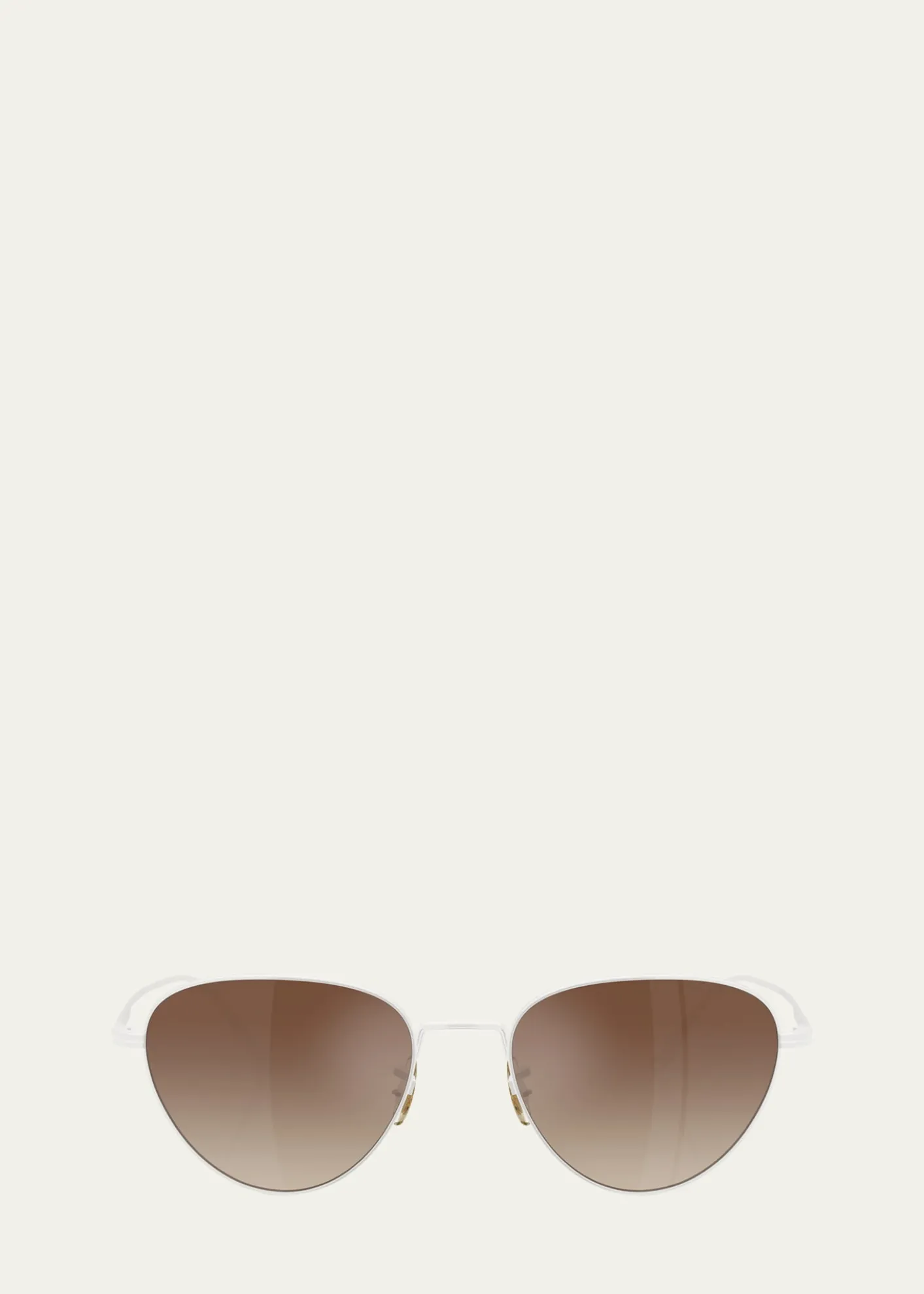 KHAITE x Oliver Peoples1991C Steel Aviator Sunglasses