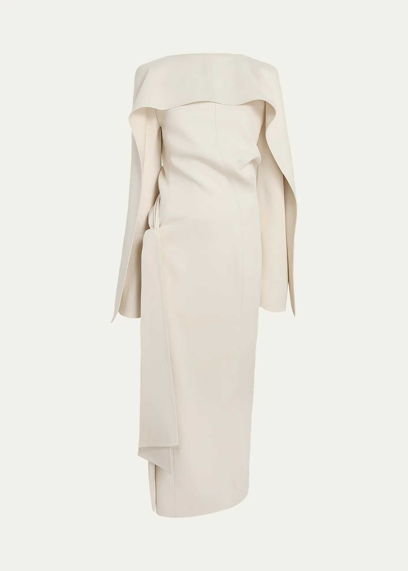 KhaiteYon Knot Draped Long-Sleeve Maxi Dress