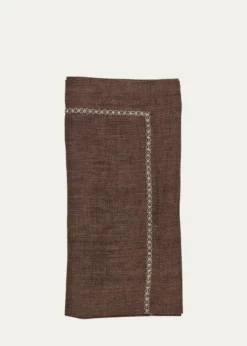 Kim SeybertBrown Square Linen Napkin