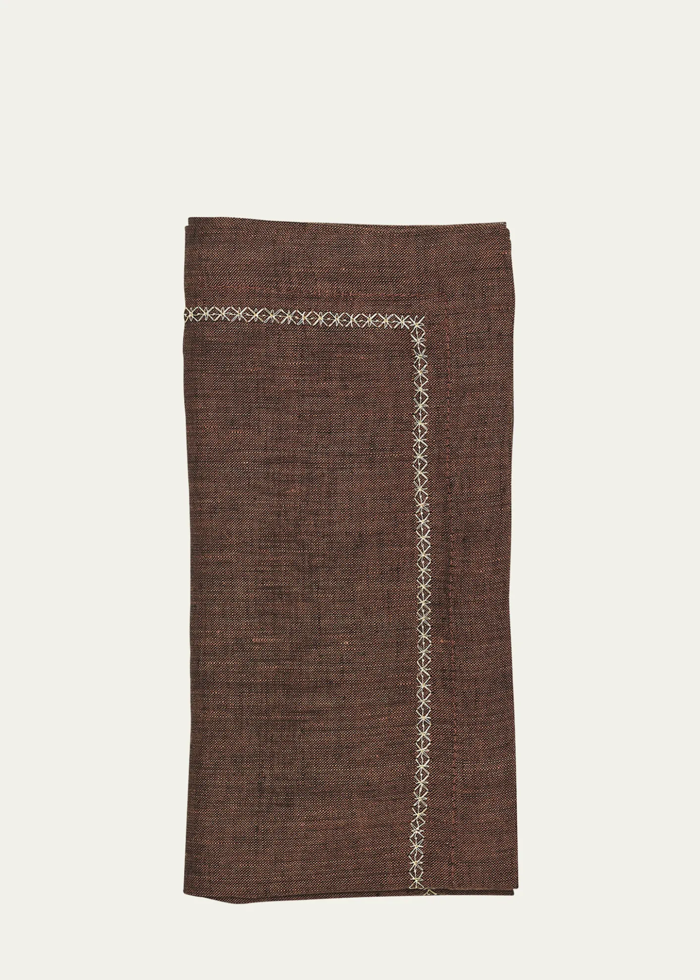 Kim SeybertBrown Square Linen Napkin