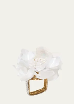 Kim SeybertGardenia Napkin Ring in White