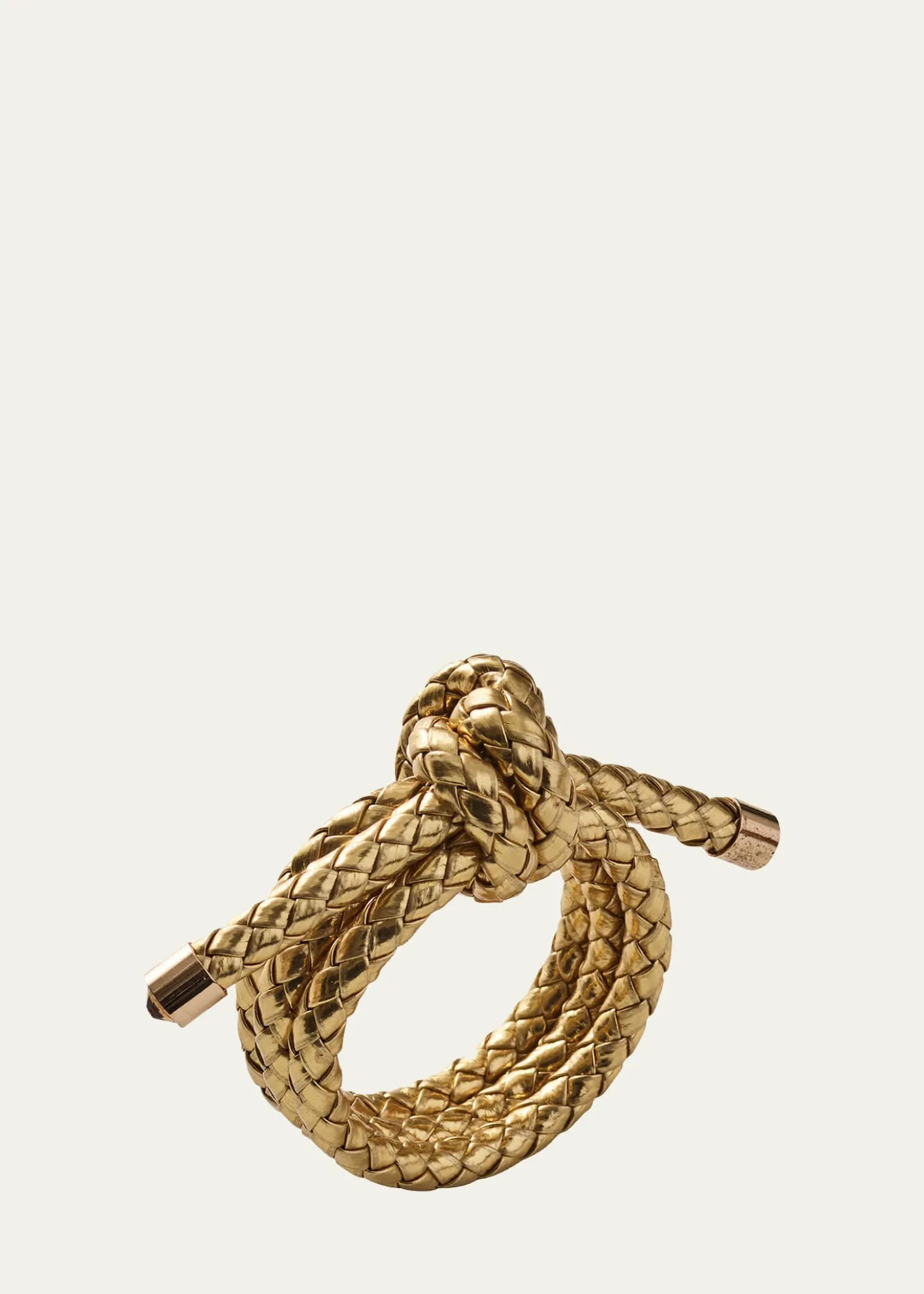 Kim SeybertRope Knot Golden Faux Leather Napkin Ring