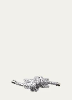 Kim SeybertRope Knot Silver Faux Leather Napkin Ring