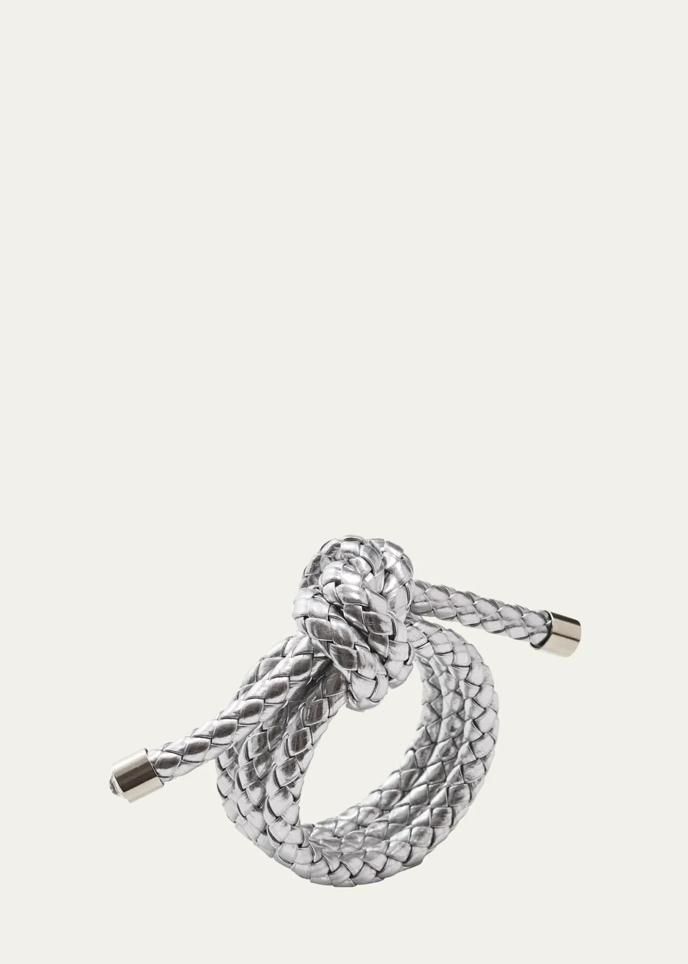 Kim SeybertRope Knot Silver Faux Leather Napkin Ring