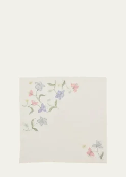 Kim SeybertVista Flower Embroidered Linen Napkin