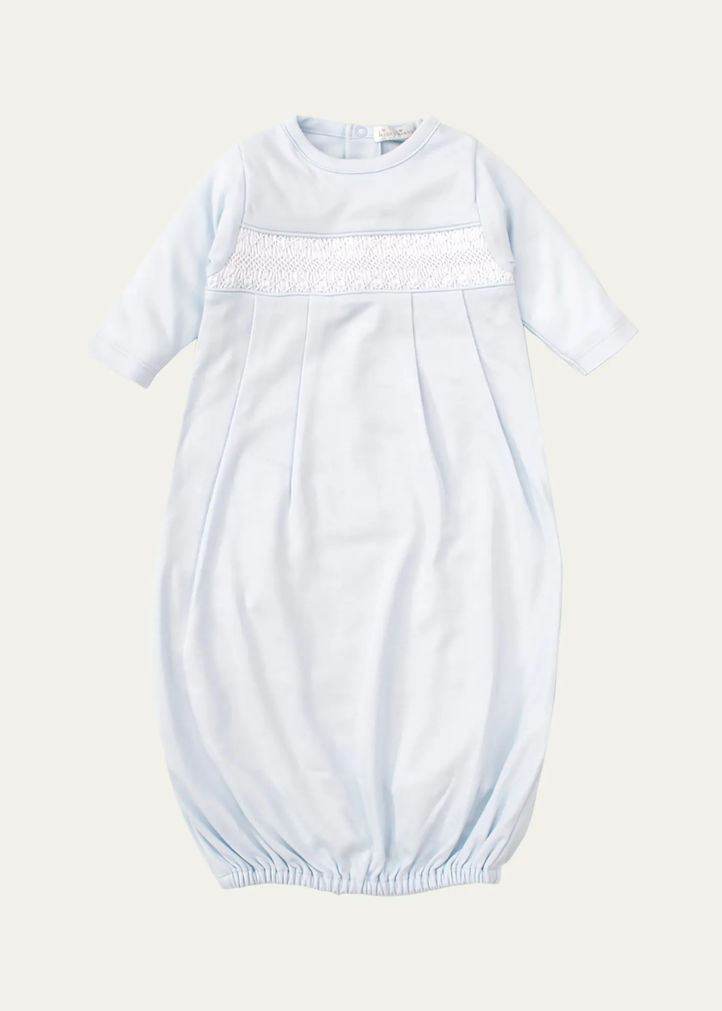 Kissy KissyBoy's Hand-Smocked Pima Cotton Gown, Size Newborn