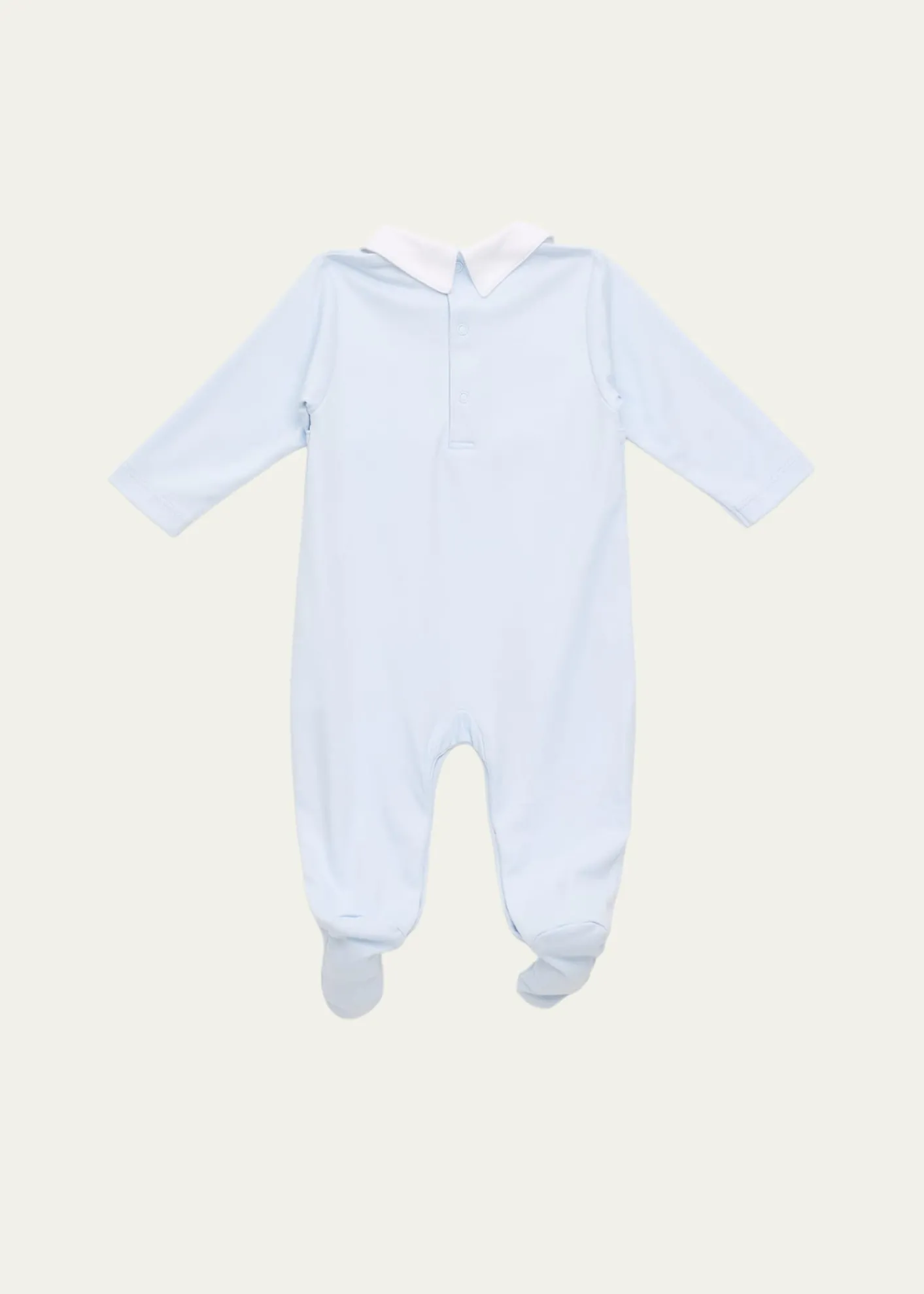 Kissy KissyBoy's Hand-Smocked Pima Cotton Footie, Size NB-6M