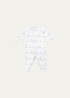 Kissy KissyNoah's Ark Printed Footie Pajamas, Size Newborn-9 Months