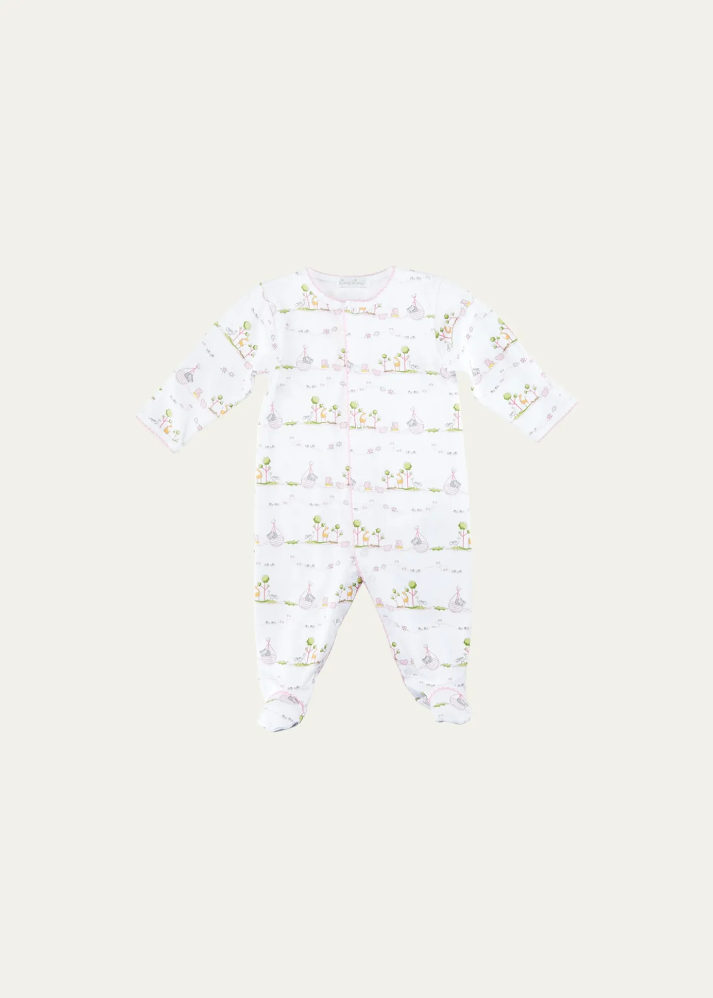 Kissy KissyNoah's Ark Printed Footie Pajamas, Size Newborn-9 Months