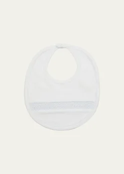 Kissy KissyBoy's Hand-Smocked Pima Cotton Baby Bib