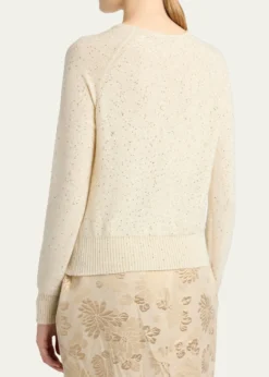 KitonCashmere Paillette Crewneck Sweater