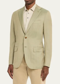 KitonMen's Cashmere Herringbone Single-Breasted Sport Coat