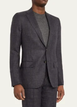 KitonMen's Cashmere, Silk and Linen Plaid Two-Piece Suit