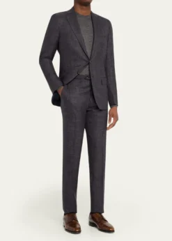 KitonMen's Cashmere, Silk and Linen Plaid Two-Piece Suit