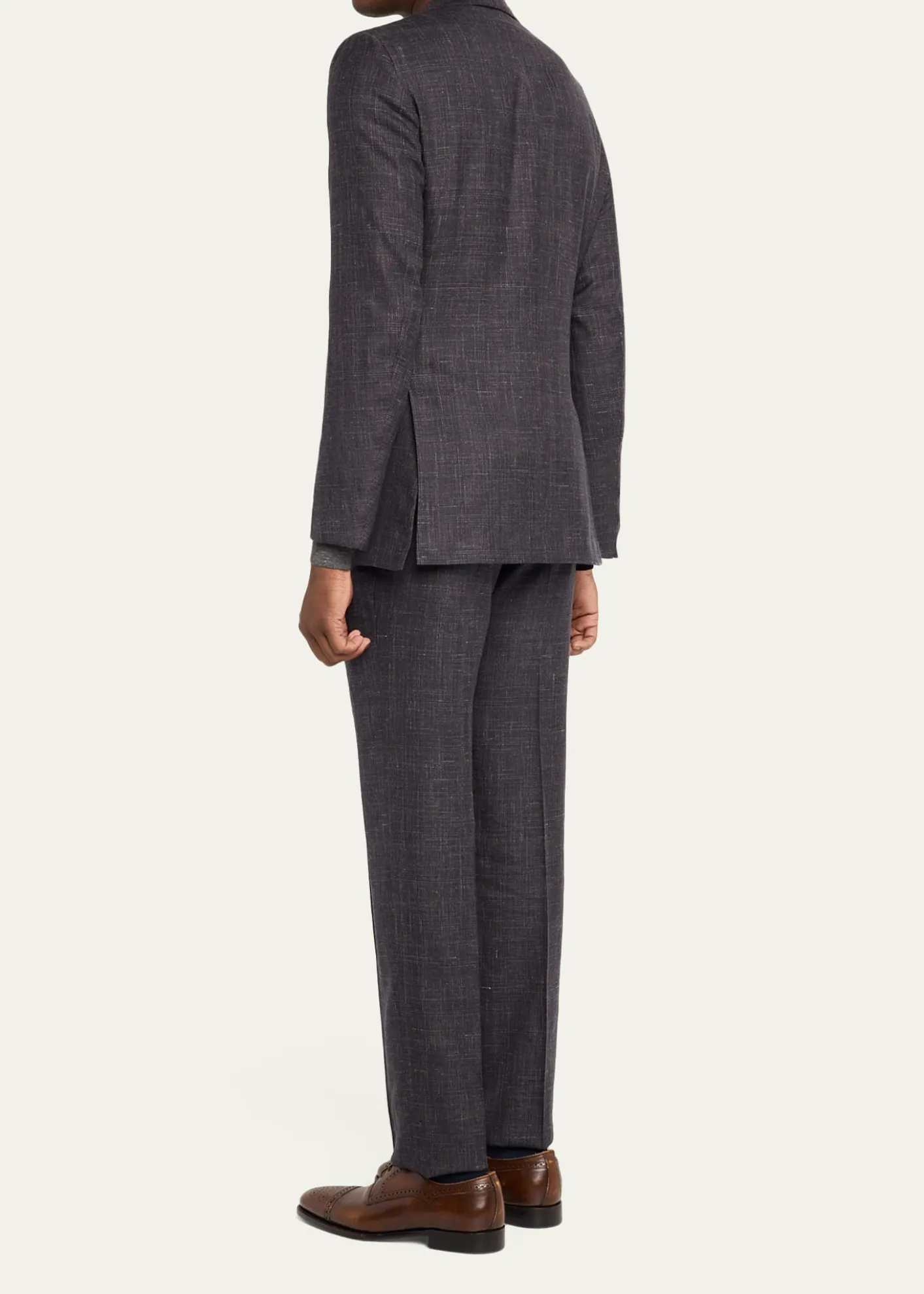 KitonMen's Cashmere, Silk and Linen Plaid Two-Piece Suit