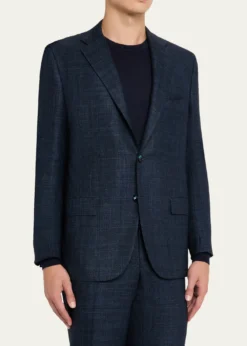 KitonMen's Cashmere, Wool and Silk Plaid Two-Piece Suit