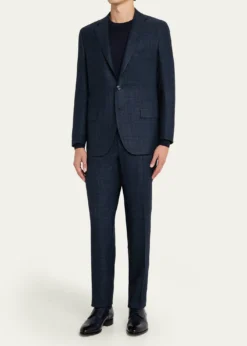 KitonMen's Cashmere, Wool and Silk Plaid Two-Piece Suit