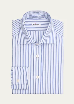 KitonMen's Cotton Multi-Stripe Point Collar Dress Shirt