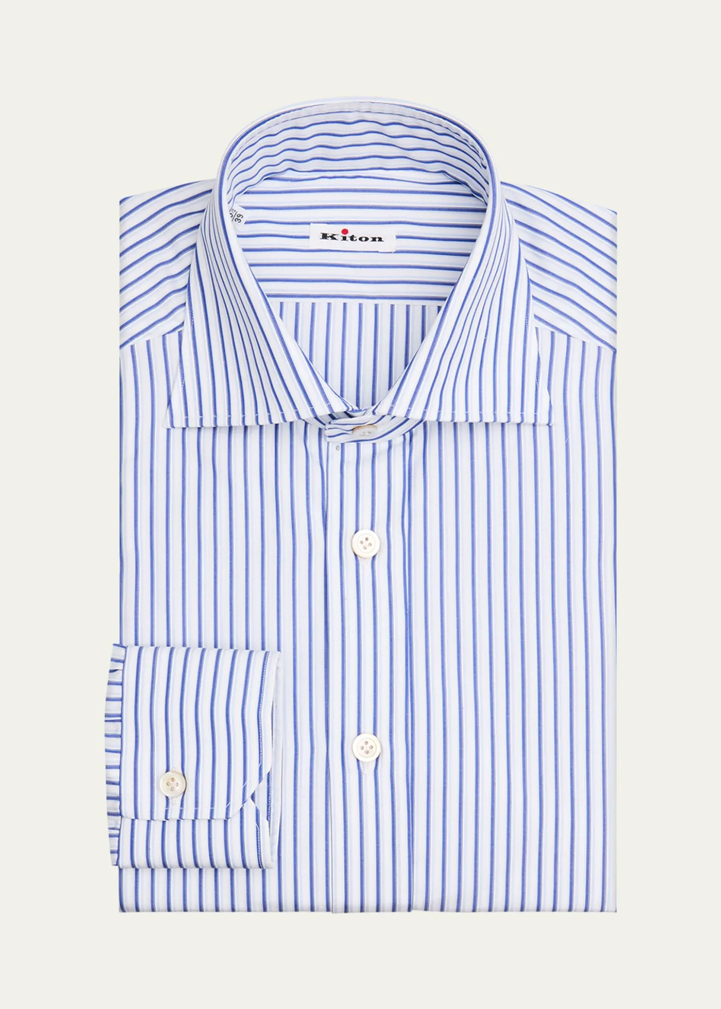 KitonMen's Cotton Multi-Stripe Point Collar Dress Shirt