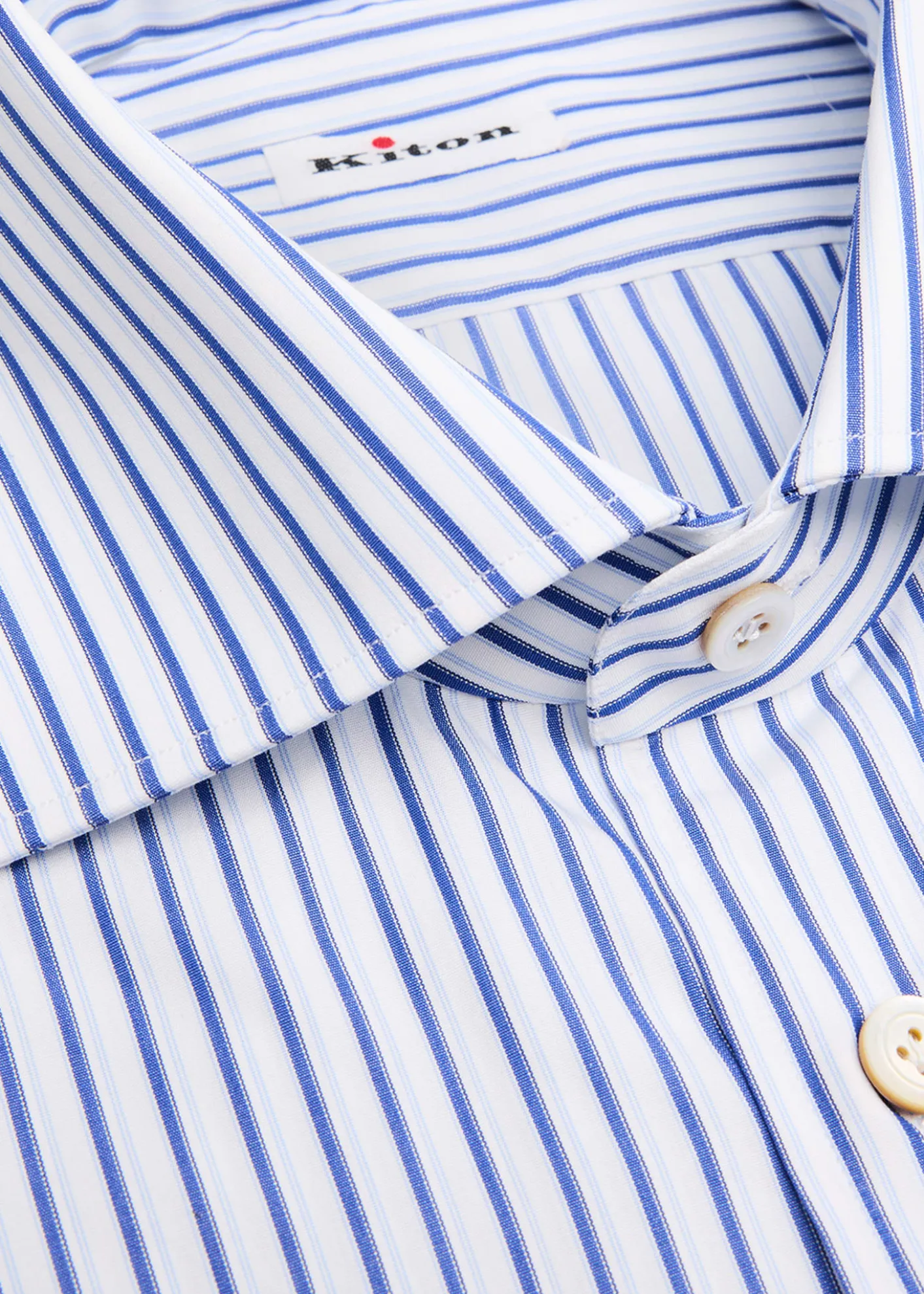 KitonMen's Cotton Multi-Stripe Point Collar Dress Shirt