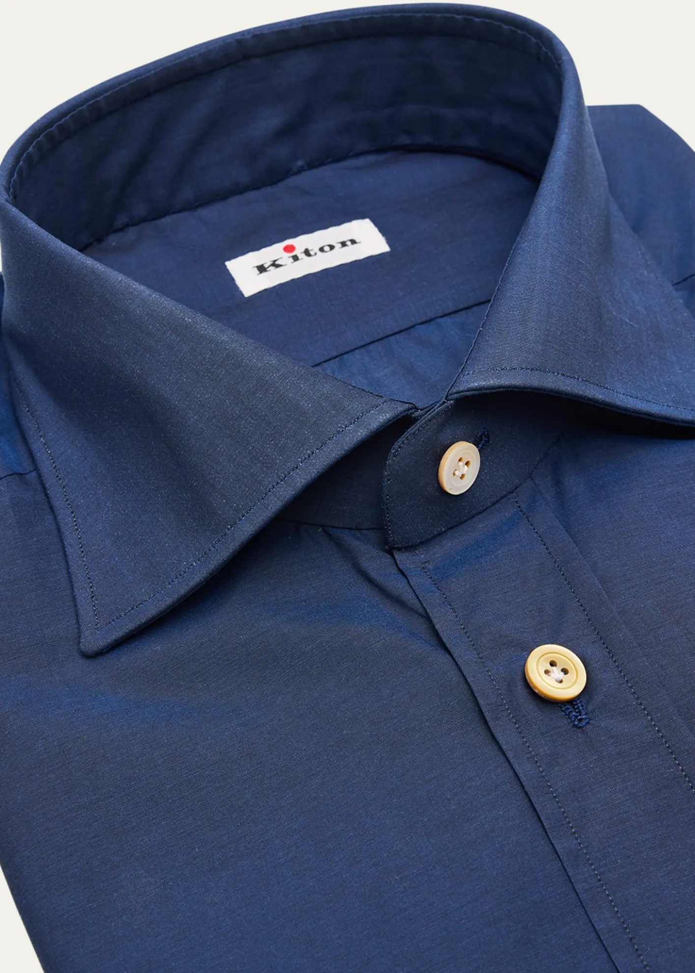 KitonMen's Cotton Point-Collar Dress Shirt