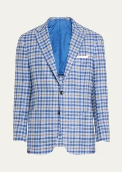 KitonMen's Graph Check Sport Coat