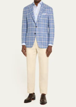 KitonMen's Graph Check Sport Coat
