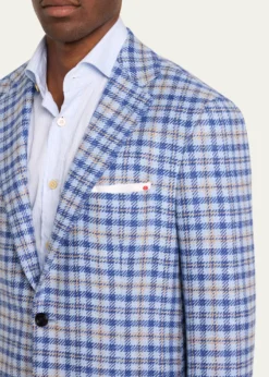 KitonMen's Graph Check Sport Coat