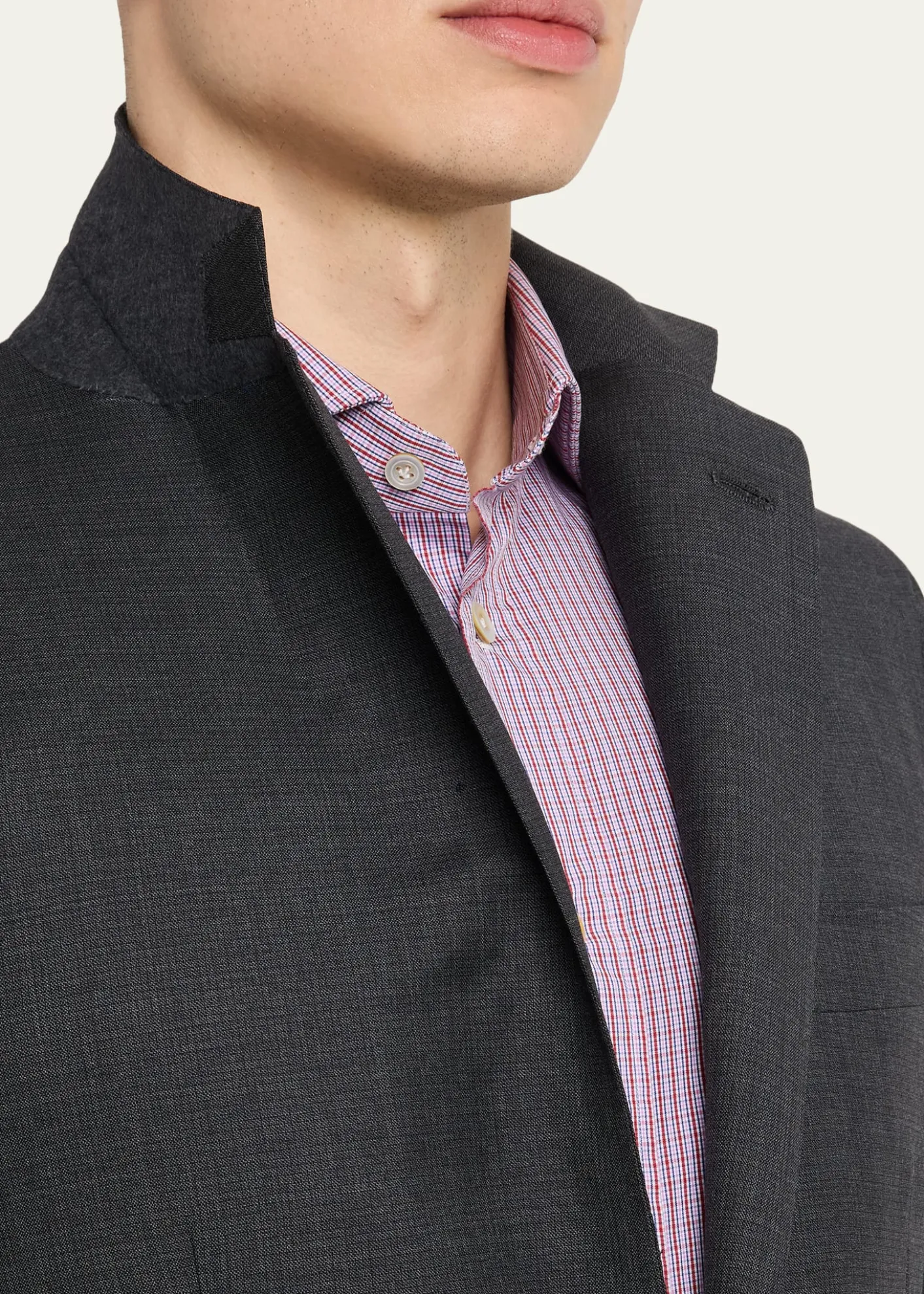 KitonMen's Nano Check Suit