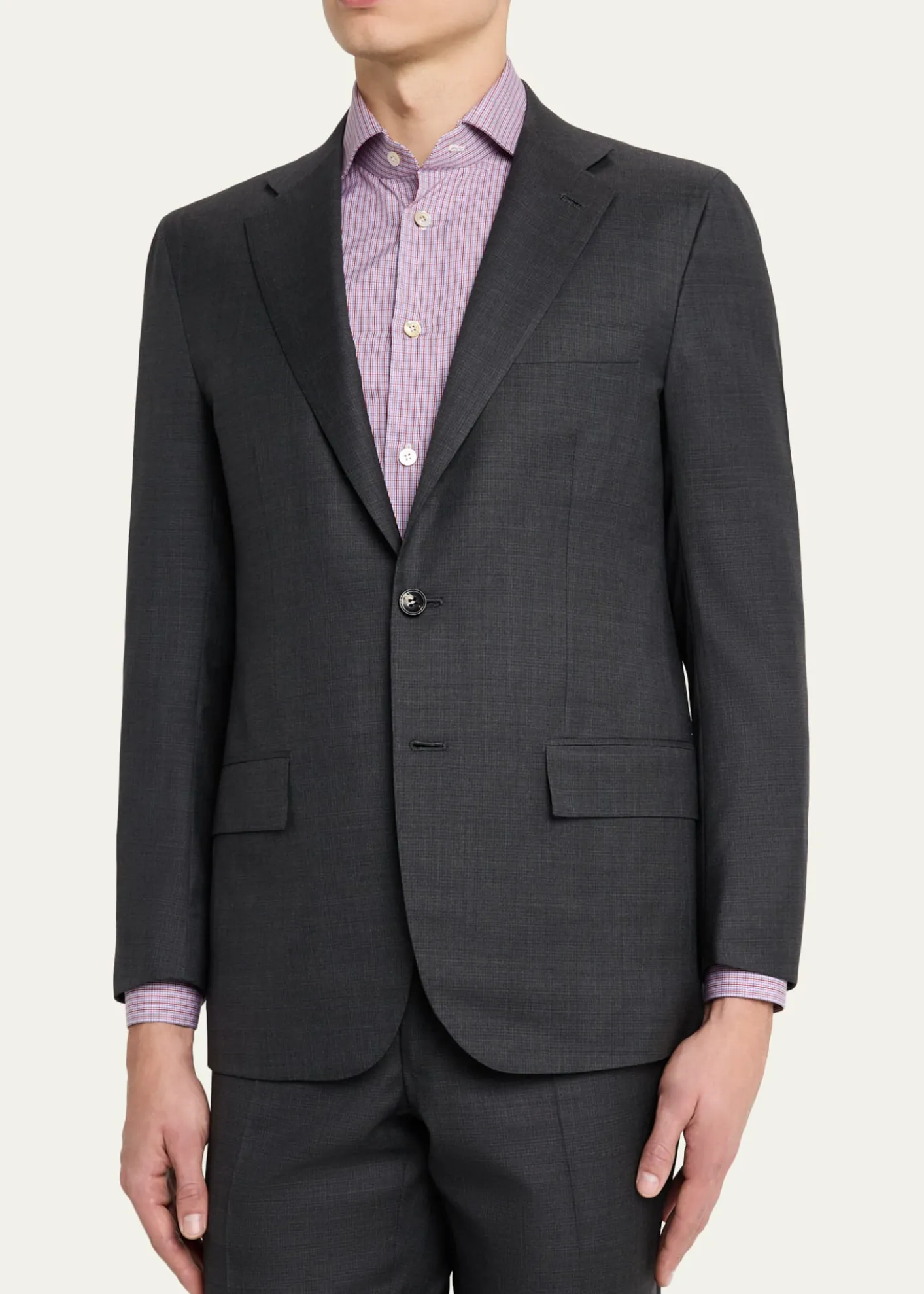 KitonMen's Nano Check Suit