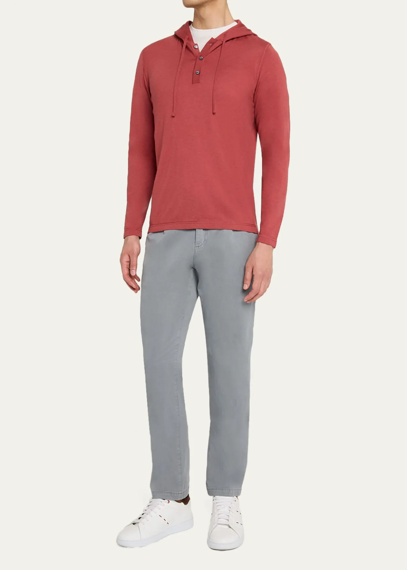 KitonMen's Pleated Straight-Fit Pants