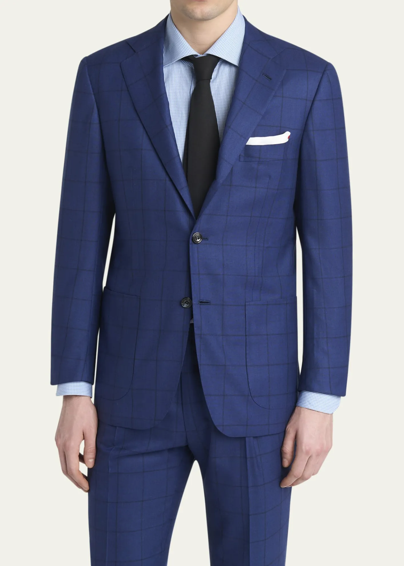KitonMen's Royal Blue Virgin Wool Sport Coat