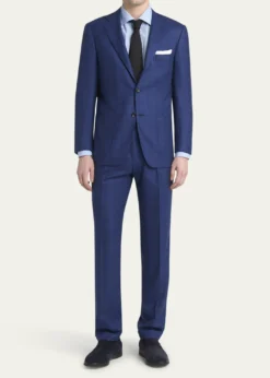 KitonMen's Royal Blue Virgin Wool Sport Coat