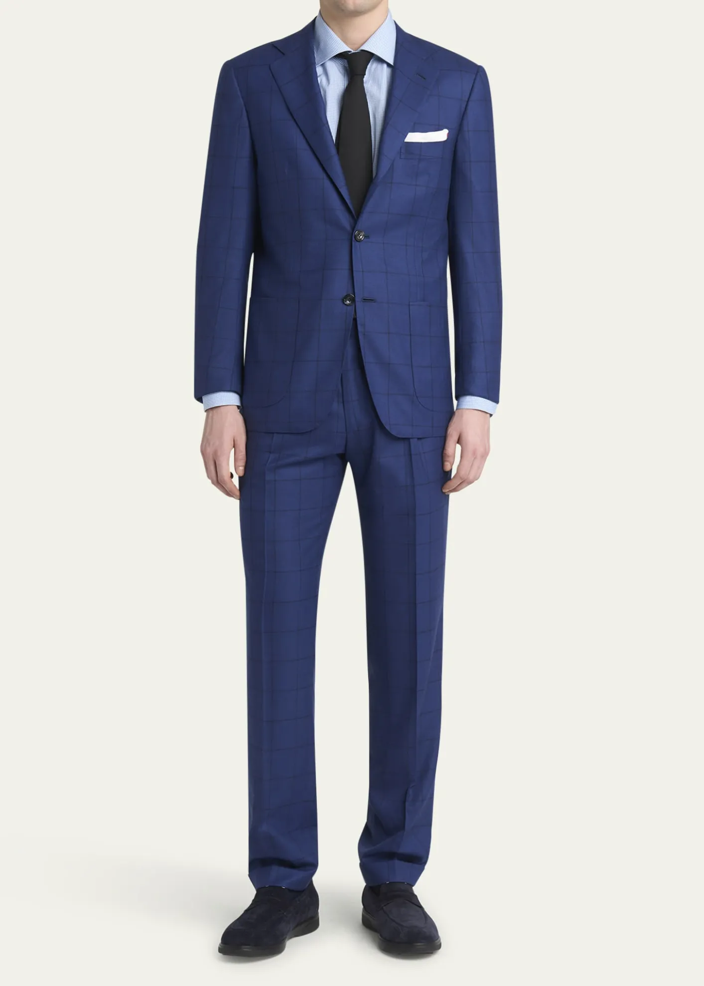KitonMen's Royal Blue Virgin Wool Sport Coat