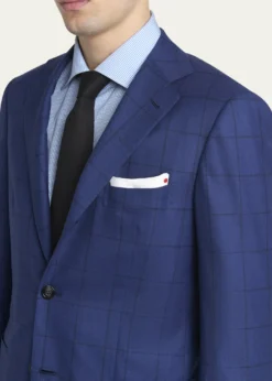 KitonMen's Royal Blue Virgin Wool Sport Coat