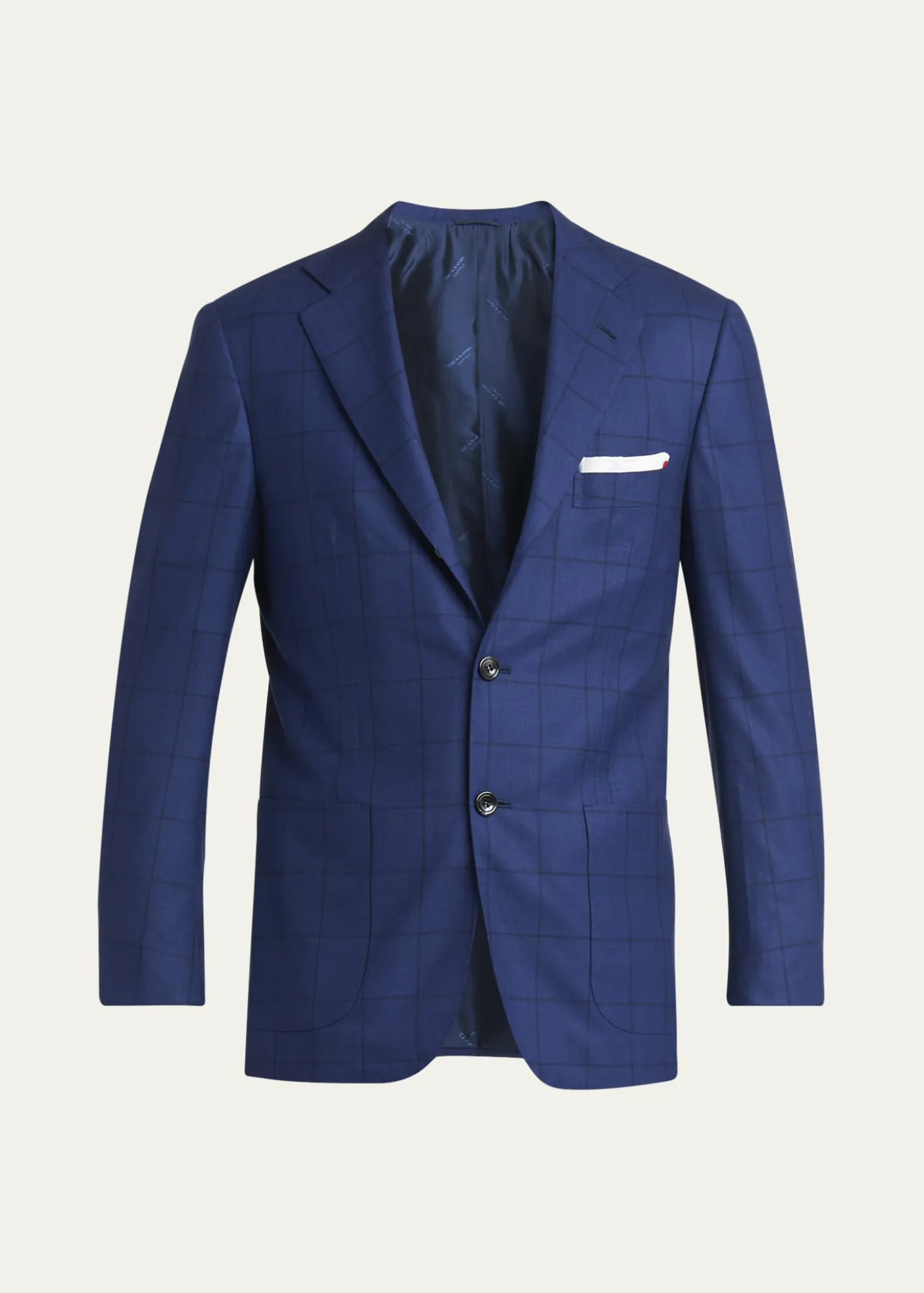 KitonMen's Royal Blue Virgin Wool Sport Coat