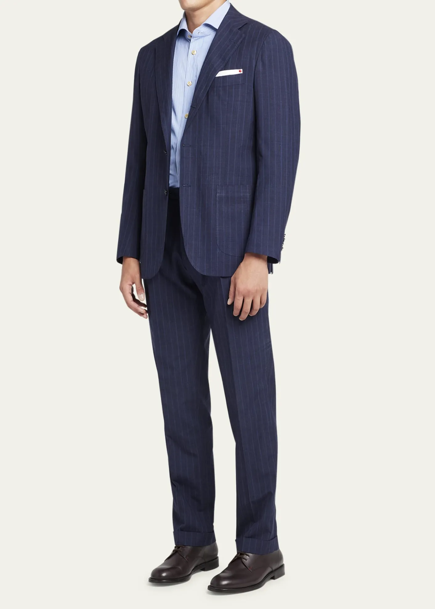 KitonMen's Shadow Stripe Suit