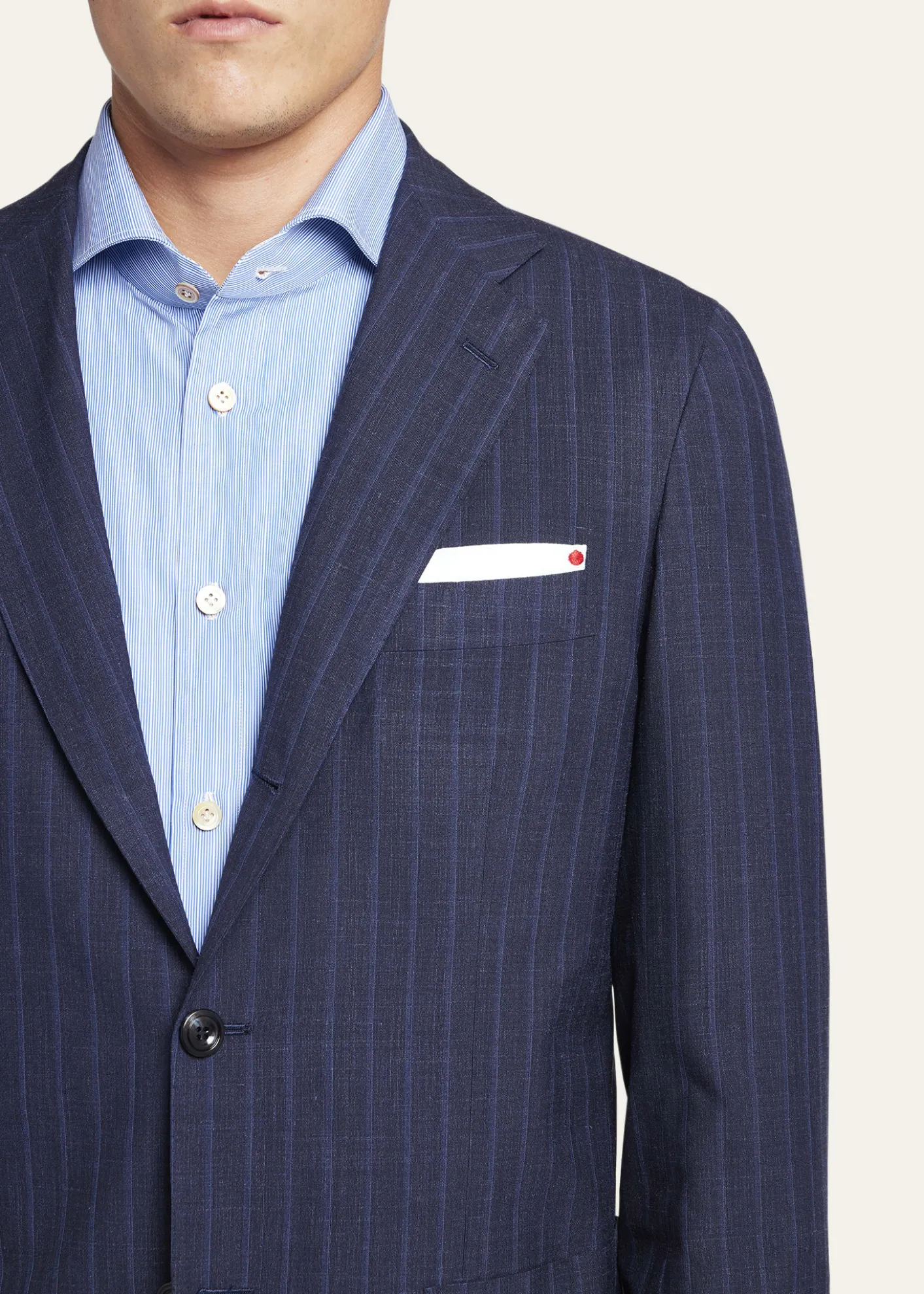 KitonMen's Shadow Stripe Suit