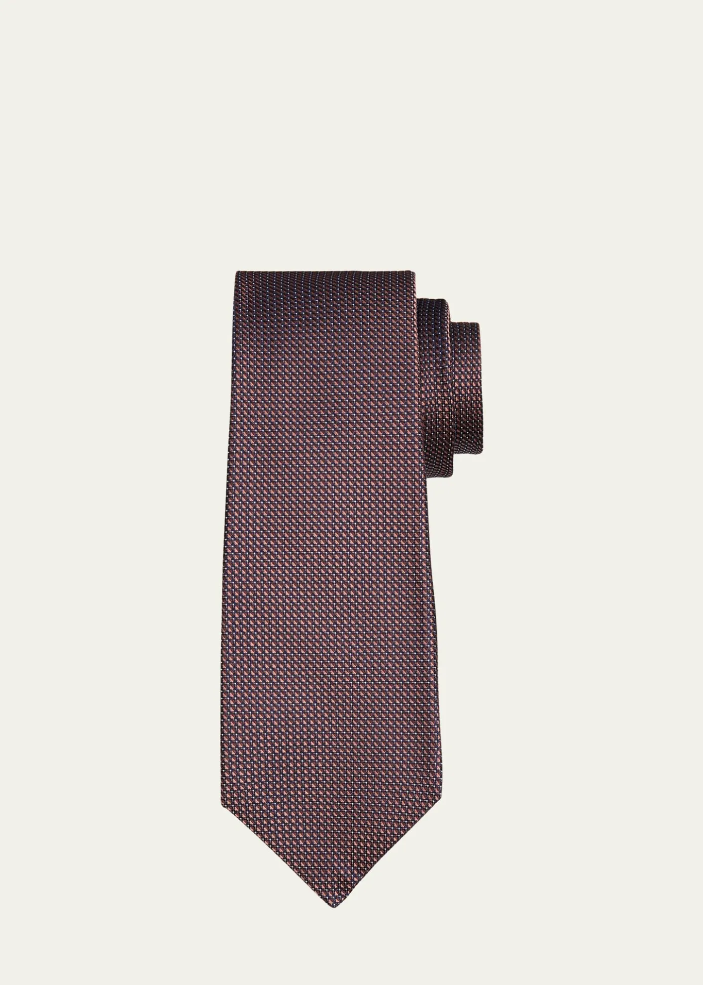 KitonMen's Silk Geometric Jacquard Seven-Fold Tie