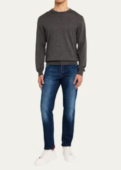 KitonMen's Slim-Fit Dark Wash Jeans