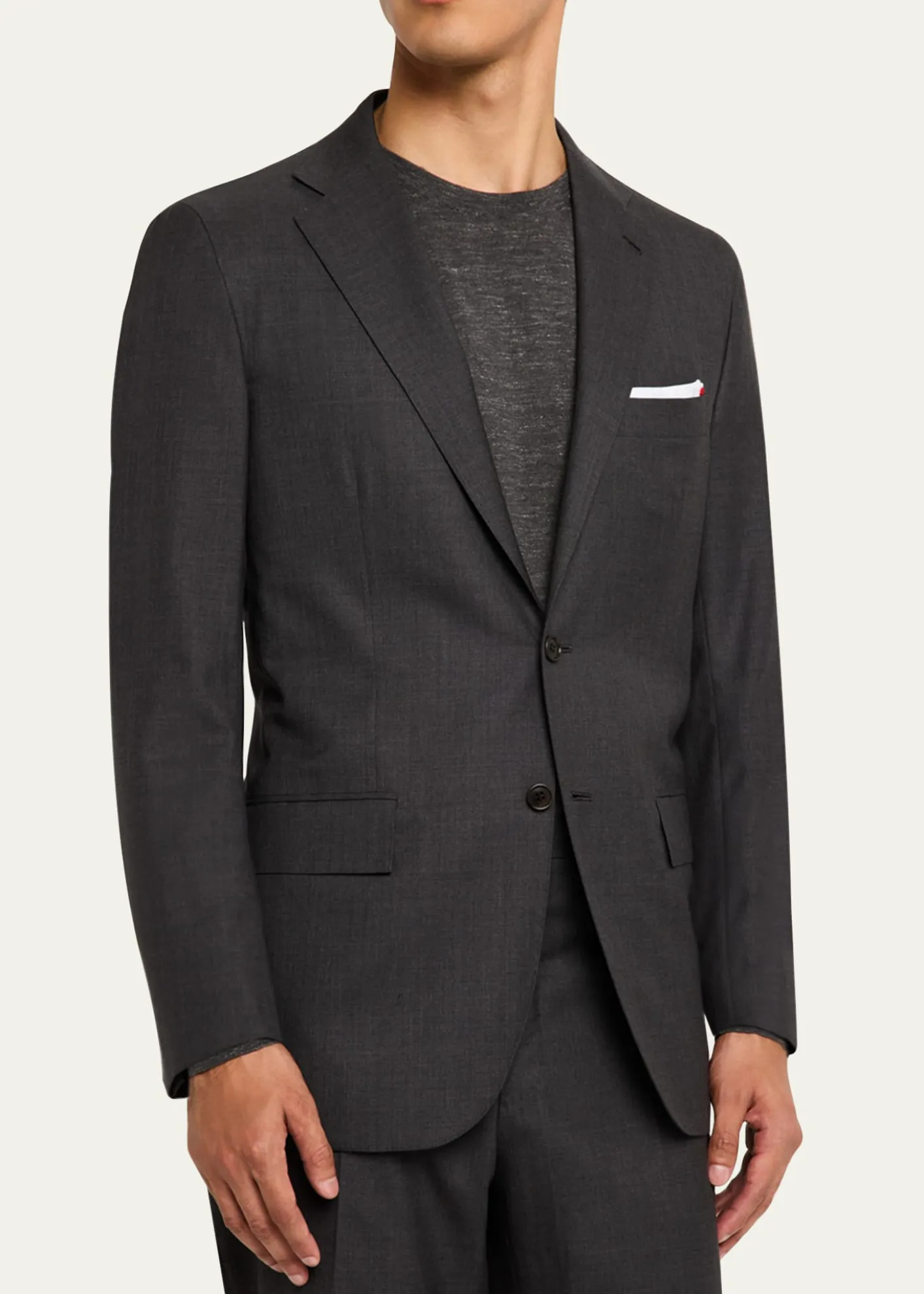 KitonMen's Solid Wool-Silk Suit