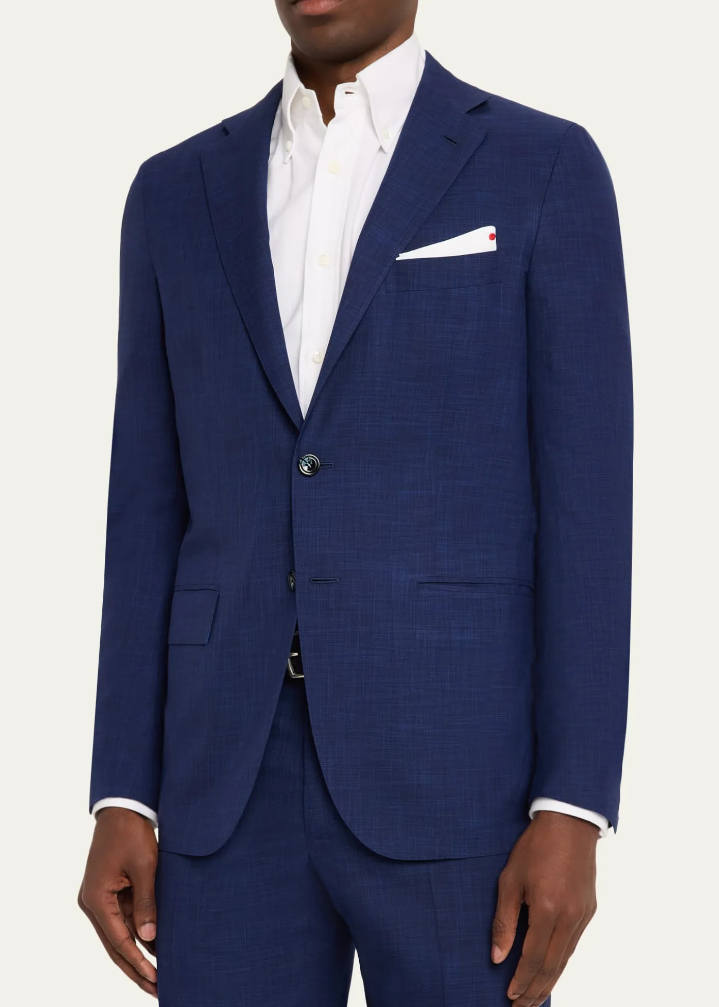 KitonMen's Textured Check Wool and Silk Two-Piece Suit